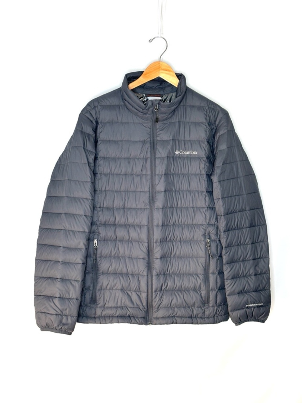 Columbia Turbodown Mens Jacket, Size L, Dark Gray